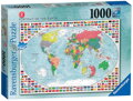 RAVENSBURGER Puzzle Barevná mapa světa 1000 dílků