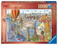 RAVENSBURGER Puzzle Cesta kolem světa za 80 dní 1000 dílků