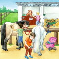 RAVENSBURGER Puzzle Den u koní 3x49 dílků