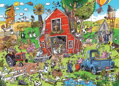 COBBLE HILL Puzzle DoodleTown: Šílená farma 1000 dílků