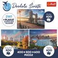 TREFL Puzzle Kolem světa: Londýn, New York a Sydney 400 + 500 + 600 dílků