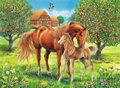 RAVENSBURGER Puzzle Koně na pastvině XXL 100 dílků