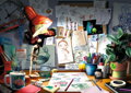 RAVENSBURGER Puzzle Kreslířův stůl 1000 dílků