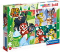 CLEMENTONI Puzzle Leo a Tig 3x48 dílků