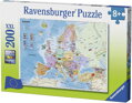 RAVENSBURGER Puzzle Mapa Evropy XXL (francouzsky) 200 dílků