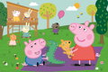 TREFL Puzzle Super Shape XXL Prasátko Pepina: Hraní s bráškou 60 dílků