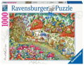 RAVENSBURGER Puzzle Roztomilé houbové domečky na květinové louce 1000 dílků