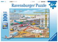 RAVENSBURGER Puzzle Staveniště na letišti XXL 100 dílků