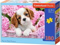 CASTORLAND Puzzle Štěňátko v růžových květinách 180 dílků
