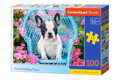 CASTORLAND Puzzle Štěně francouzského buldočka 100 dílků