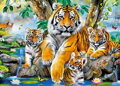 CASTORLAND Puzzle Tygři u řeky 120 dílků
