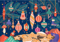 GIBSONS Puzzle v baňce Cukroví a ozdoby 200 dílků