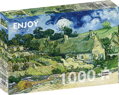 ENJOY Puzzle Vincent Van Gogh: Doškové chalupy v Cordeville 1000 dílků