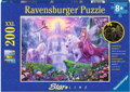 RAVENSBURGER Svítící puzzle Magická noc jednorožců XXL 200 dílků