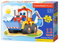 CASTORLAND Puzzle Veselý bagr MAXI 12 dílků