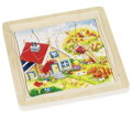 GOKI Vývojové dřevěné puzzle Roční období