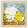 GOKI Vývojové dřevěné puzzle Slepice