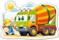 CASTORLAND Puzzle Míchačka na beton MAXI 12 dílků
