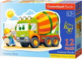 CASTORLAND Puzzle Míchačka na beton MAXI 12 dílků