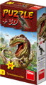 Puzzle s figurkou dinosaura: Tyrannosaurus Rex 60 dílků