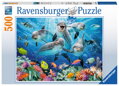 RAVENSBURGER Puzzle Delfíni u korálového útesu 500 dílků