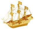 METAL EARTH 3D puzzle Loď Golden Hind (zlatá)