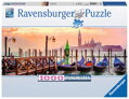RAVENSBURGER Panoramatické puzzle Gondoly v Benátkách, Itálie 1000 dílků
