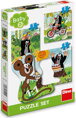 DINO Baby puzzle Krtek na louce 3v1 (3,4,5 dílků)