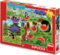 DINO Puzzle Krtek a paraplíčko 3x55 dílků