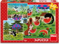 DINO Puzzle Krtek a paraplíčko 3x55 dílků