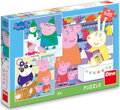 DINO Puzzle Prasátko Peppa 3x55 dílků