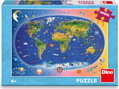 DINO Puzzle Mapa světa XL 300 dílků