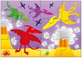 GALT Puzzle V zemi dinosaurů 4v1 (12,16,20,24 dílků)