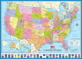 EUROGRAPHICS Puzzle Politická mapa USA 1000 dílků