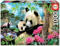 EDUCA Puzzle Panda s mládětem 1000 dílků