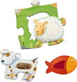 DJECO Hmatové vkládací puzzle Farma