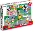 DINO Puzzle Mickey Mouse a kamarádi 3x55 dílků