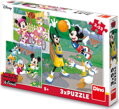 DINO Puzzle Mickey Mouse a kamarádi 3x55 dílků