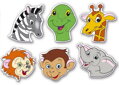 DOHÁNY Baby puzzle Zvířecí hlavičky - safari 6v1 (2-4 dílky)