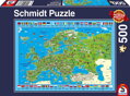 SCHMIDT Puzzle Ilustrovaná mapa Evropy 500 dílků