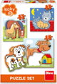 DINO Baby puzzle Domácí zvířátka 3v1 (3,4,5 dílků)