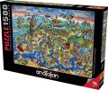 ANATOLIAN Puzzle Evropský svět 1500 dílků