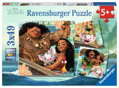 RAVENSBURGER Puzzle Odvážná Vaiana: Cesta za dobrodružstvím 3x49 dílků
