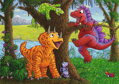 RAVENSBURGER Puzzle Hraví dinosauři 2x24 dílků