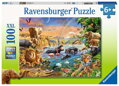 RAVENSBURGER Puzzle Zvířata u napajedla XXL 100 dílků