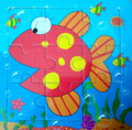 Dřevěné puzzle Rybka 9 dílků