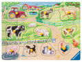 RAVENSBURGER Dřevěná vkládačka Ráno na farmě
