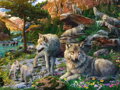 RAVENSBURGER Puzzle Vlci na jaře 1500 dílků