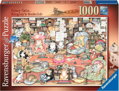 RAVENSBURGER Puzzle Crazy Cats: Bingleyho knižní klub 1000 dílků