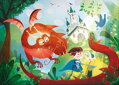 CLEMENTONI Puzzle Bylo nebylo: Princ a drak 30 dílků